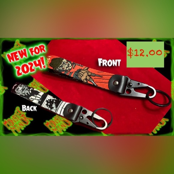 Freddy Kruger nightmare on Elm Street key bracelet wristlet hook latch - Picture 1 of 1